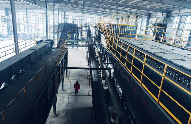 Extruders production line manufacturing workshop